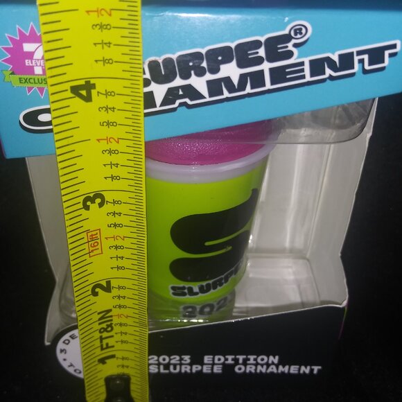 7 Eleven Neon Green Slurpee Christmas Ornament 2023 Edition Hanging Holiday Deco - Picture 7 of 7